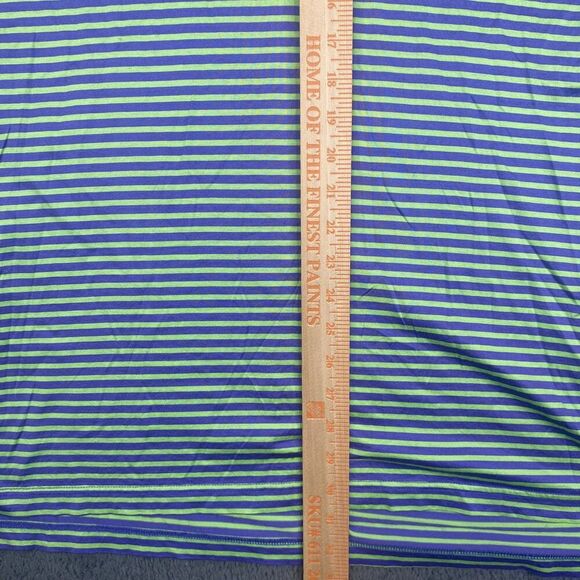 Peter Millar Polo Shirt Mens XL Green Blue Striped Cotton US Open Golf 2015 - Picture 6 of 8